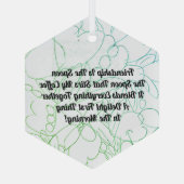 Vriendschap is het lef glas ornament (Achterkant)