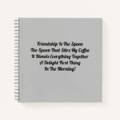 Vriendschap is het Notitieboek (Voorkant)
