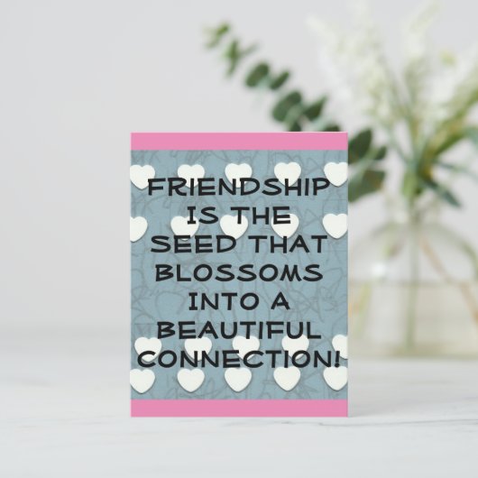 vriendschap is het zaad briefkaart (Staand voorkant)