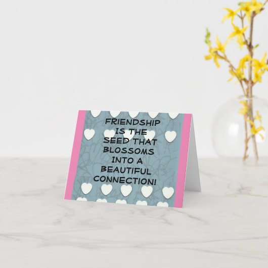 vriendschap is het zaad kaart (Gele Bloem)