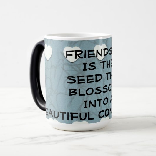 vriendschap is het zaad magische mok (Voorkant links)