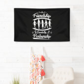 Vriendschap is in wezen een partnerschap spandoek (Insitu)