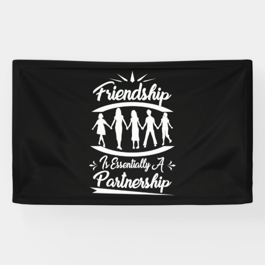 Vriendschap is in wezen een partnerschap spandoek (Horizontaal)
