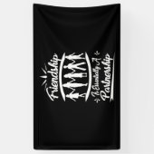 Vriendschap is in wezen een partnerschap spandoek (Verticaal)