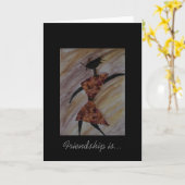 Vriendschap is...Let op Kaart (Gele Bloem)