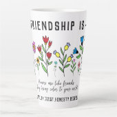 Vriendschap is loyaliteit, vertrouwen, eerlijkheid latte mok (Voorkant)