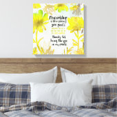 Vriendschap is net als je ouders plassen canvas afdruk (Insitu (Slaapkamer))