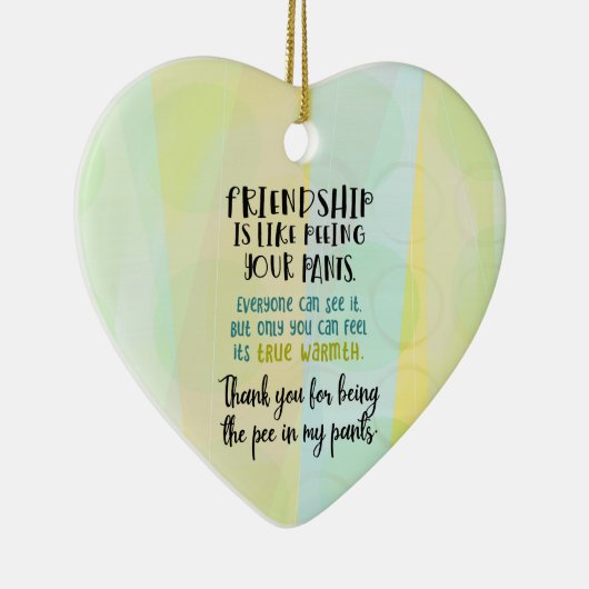 Vriendschap is net als je ouders plassen keramisch ornament (Rechts)