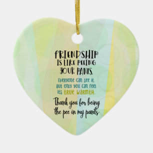 Vriendschap is net als je ouders plassen keramisch ornament