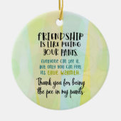 Vriendschap is net als je ouders plassen keramisch ornament (Voorkant)
