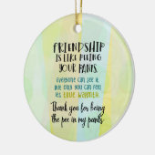 Vriendschap is net als je ouders plassen keramisch ornament (Links)