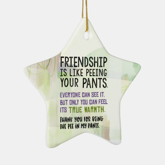 Vriendschap is net als je ouders plassen keramisch ornament (Rechts)