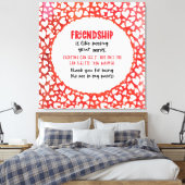 Vriendschap is net als je Valentijn Fun pingelen Canvas Afdruk (Insitu (Slaapkamer))