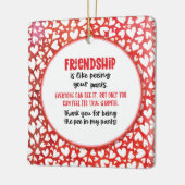Vriendschap is net als je Valentijn Fun pingelen Keramisch Ornament (Links)