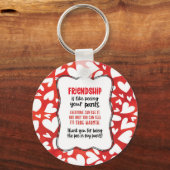 Vriendschap is net als je Valentijn Fun pingelen Sleutelhanger (Voorkant)