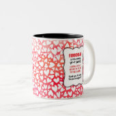 Vriendschap is net als je Valentijn Fun pingelen Tweekleurige Koffiemok (Voorkant rechts)