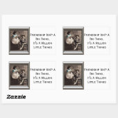 Vriendschap is niet zo belangrijk rechthoekige sticker (Vel)