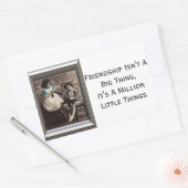 Vriendschap is niet zo belangrijk rechthoekige sticker (Envelop)