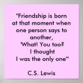 "Vriendschap is vervelen op dat moment, als er een Poster (Voorkant)