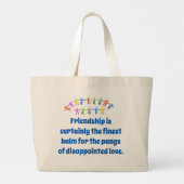Vriendschap is zeker de beste balm - vriendschap grote tote bag (Achterkant)