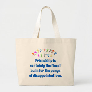 Vriendschap is zeker de beste balm - vriendschap grote tote bag