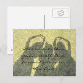 Vriendschap is zeldzaam dan Liefde Briefkaart (Voorkant / Achterkant)