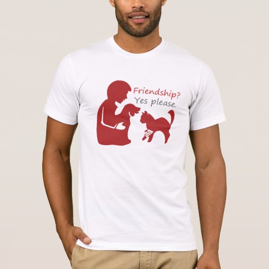 Vriendschap? Ja graag T-shirt (Voorkant)