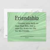 Vriendschap John 15:13 Briefkaart (Voorkant / Achterkant)