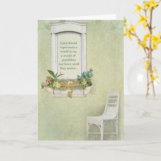 vriendschap kaart (Gele Bloem)