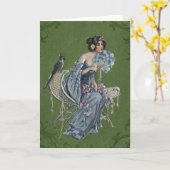 Vriendschap Kaart - Lady Bird (Gele Bloem)