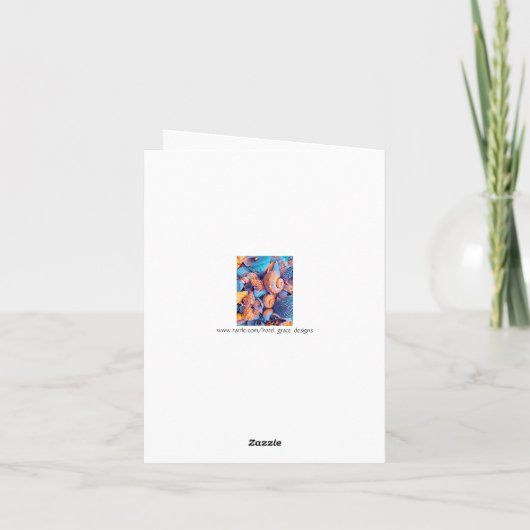 Vriendschap Kaart met het Afbeelding van Seashells (Achterkant)