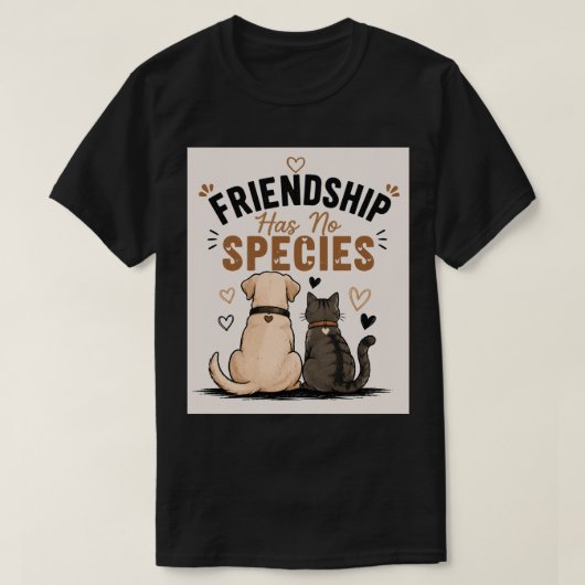 Vriendschap Kent Geen Soort T-shirt (Design voorkant)