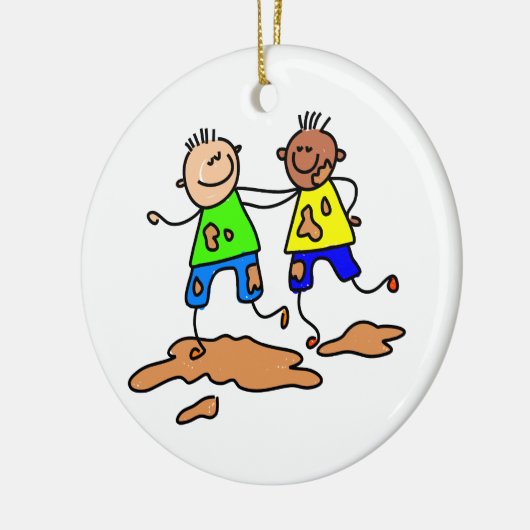 vriendschap keramisch ornament (Links)