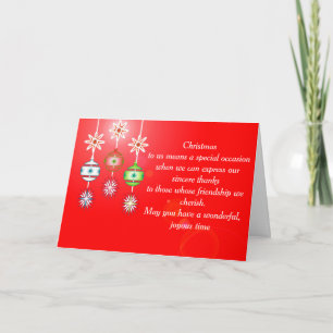 Vriendschap Kerst Wenskaart Feestdagen Kaart
