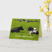 Vriendschap, landschap, boerderij scène, grappig,  kaart (Gele Bloem)