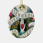 Vriendschap, liefde en waarheid keramisch ornament (Rechts)