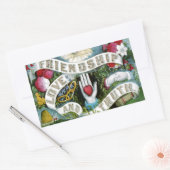 Vriendschap, Liefde en Waarheid Rechthoekige Sticker (Envelop)