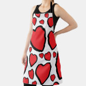 Vriendschap, liefde Valentijnsdag met hartjes. Schort (Insitu)