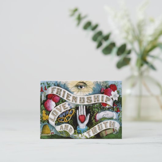 Vriendschap Liefde Waarheid Contactkaartje (Staand voorkant)