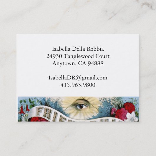 Vriendschap Liefde Waarheid Contactkaartje (Achterkant)