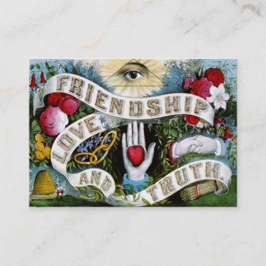 Vriendschap Liefde Waarheid Contactkaartje (Voorkant)
