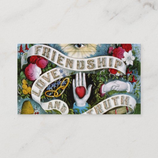 Vriendschap liefde & waarheid kunst profiel visite contactkaartje (Voorkant)