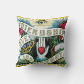 Vriendschap Liefde Waarheid Spandoek met Harten Ha Kussen (Achterkant)