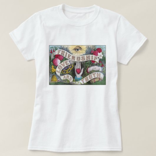 Vriendschap, liefde, waarheid t-shirt (Design voorkant)