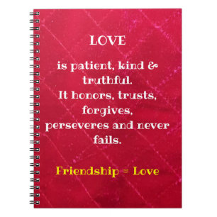 Vriendschap = Love Spiral Notitieboek