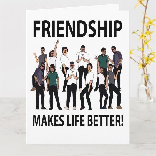 Vriendschap maakt het leven vriendschap kaart (Gele Bloem)