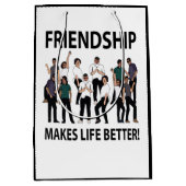 Vriendschap maakt het leven vriendschap medium cadeauzakje (Voorkant)