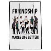 Vriendschap maakt het leven vriendschap medium cadeauzakje (Achterkant)