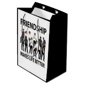Vriendschap maakt het leven vriendschap medium cadeauzakje (Achterkant Gekanteld)