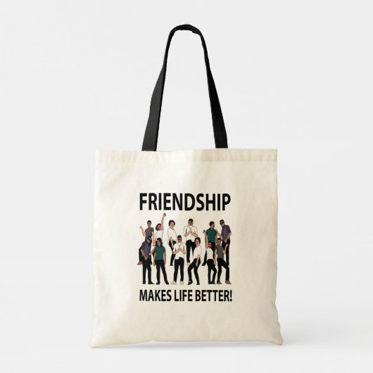 Vriendschap maakt het leven vriendschap tote bag (Achterkant)